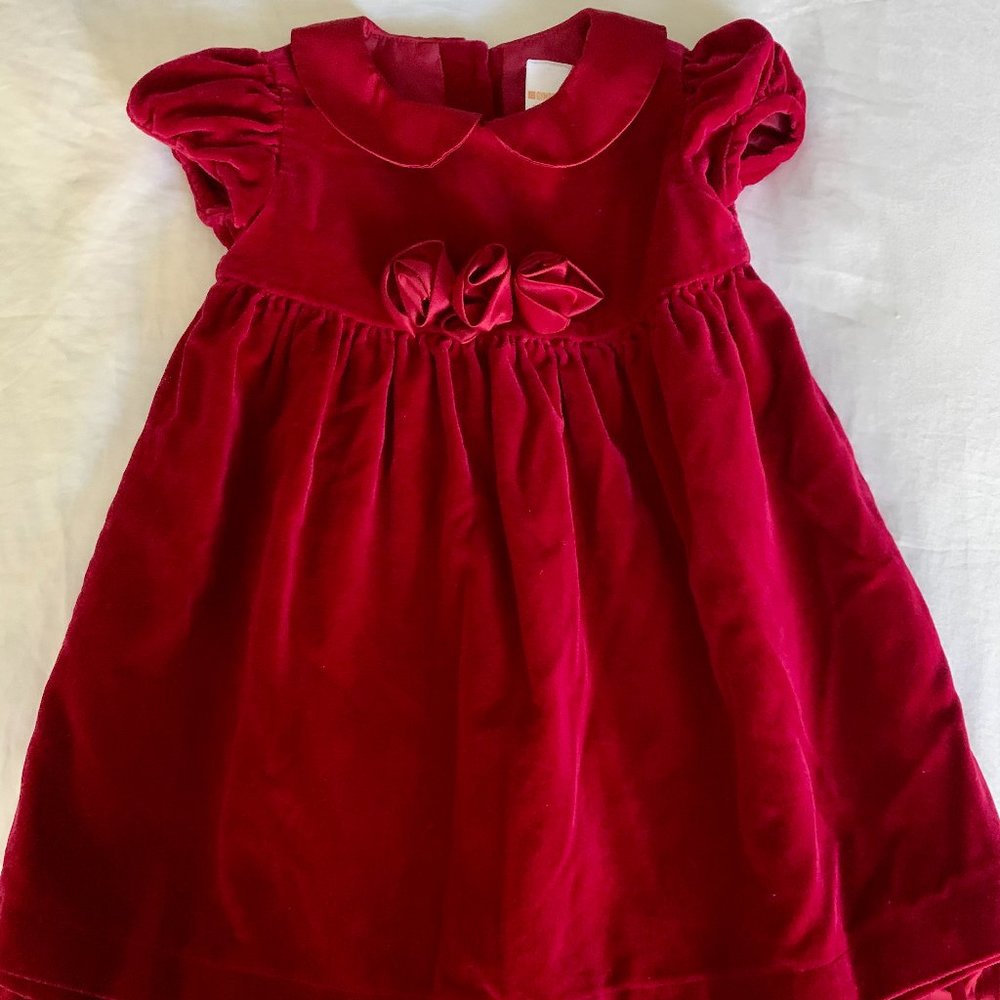 Baby Girls Gymboree Velvet Christmas Dress!!🤩🙂🎄